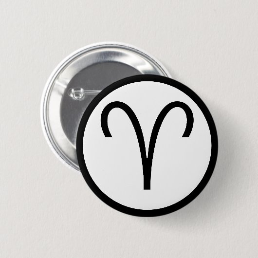 Badge Rond 5 Cm Symbole Aries (Devant & derrière)