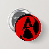 Badge Rond 5 Cm Symbole athée (Devant & derrière)