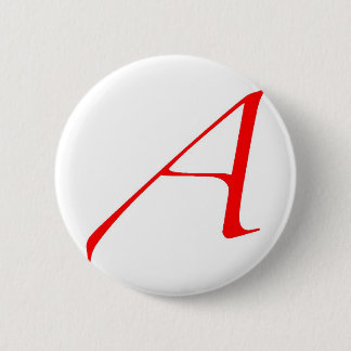 Badge Rond 5 Cm Symbole athée (rouge A)