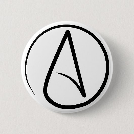Badge Rond 5 Cm Symbole athéisme (Devant)