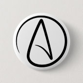 Badge Rond 5 Cm Symbole athéisme - Symbole athée (Devant)