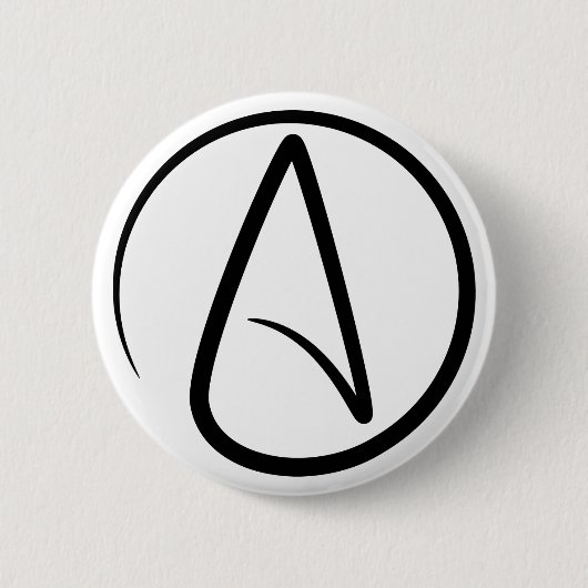 Badge Rond 5 Cm Symbole athéisme - Symbole athée (Devant)