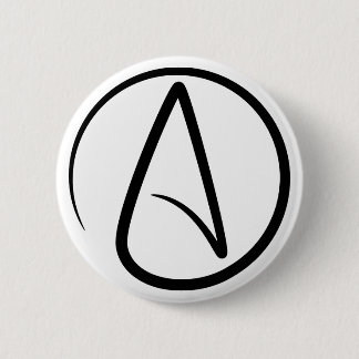 Badge Rond 5 Cm Symbole athéisme - Symbole athée