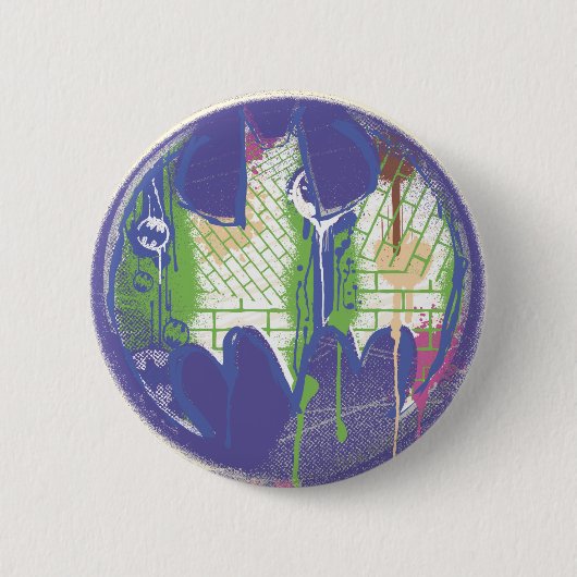 Badge Rond 5 Cm Symbole Batman | Logo circulaire violet (Devant)
