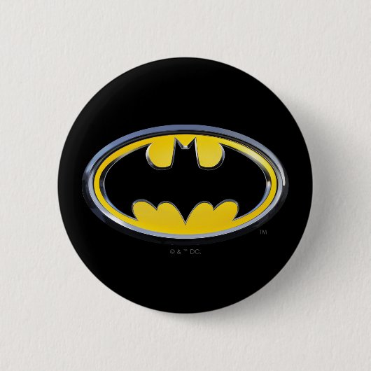 Badge Rond 5 Cm Symbole Batman | Logo classique (Devant)