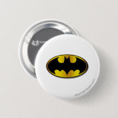 Badge Rond 5 Cm Symbole Batman | Logo de dégradé ovale (Devant & derrière)