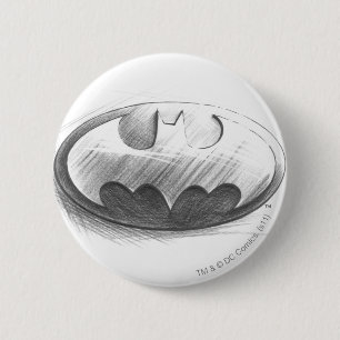 Badge Rond 5 Cm Symbole Batman Logo de dessin insignia