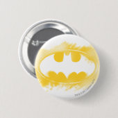 Badge Rond 5 Cm Symbole Batman | Logo noir et jaune (Devant & derrière)