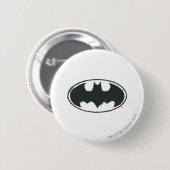 Badge Rond 5 Cm Symbole Batman | Logo noir Spray (Devant & derrière)