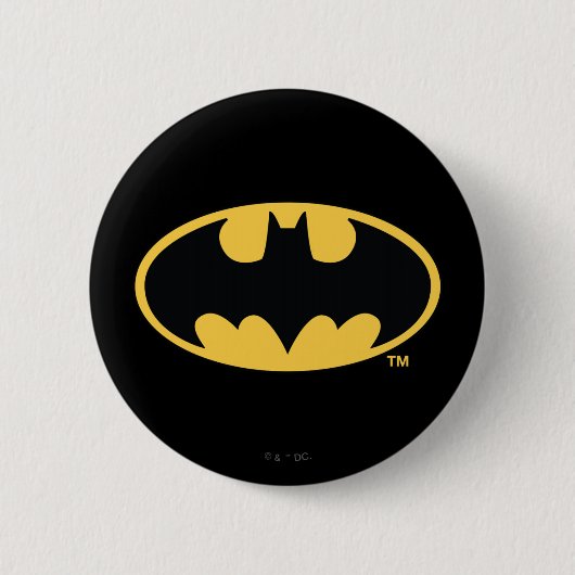 Badge Rond 5 Cm Symbole Batman | Logo ovale (Devant)