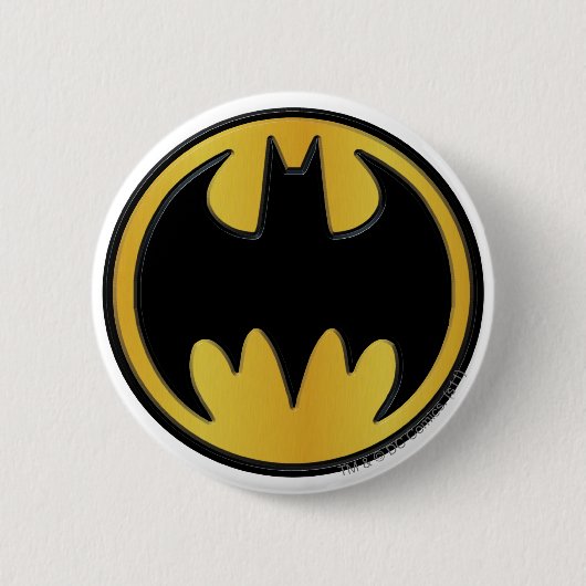 Badge Rond 5 Cm Symbole Batman | Logo rond classique (Devant)