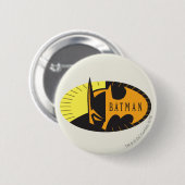 Badge Rond 5 Cm Symbole Batman | Logo Silhouette (Devant & derrière)