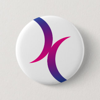 Badge Rond 5 Cm Symbole bisexuel de lune