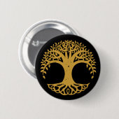 Badge Rond 5 Cm Symbole celtique de l'arbre de vie (Devant & derrière)