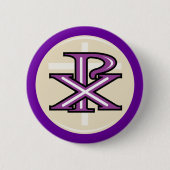 Badge Rond 5 Cm Symbole chrétien (Devant)