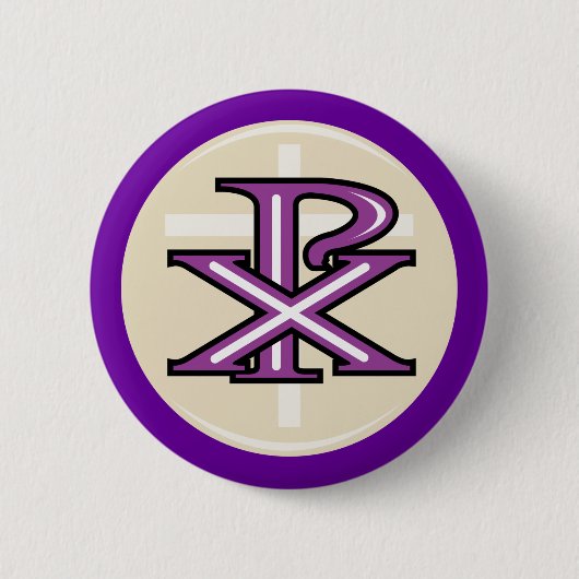 Badge Rond 5 Cm Symbole chrétien (Devant)