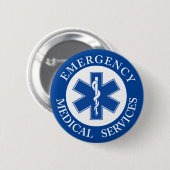 Badge Rond 5 Cm Symbole classique d'infirmier d'EMT SME (Devant & derrière)