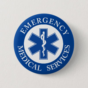 Badge Rond 5 Cm Symbole classique d'infirmier d'EMT SME