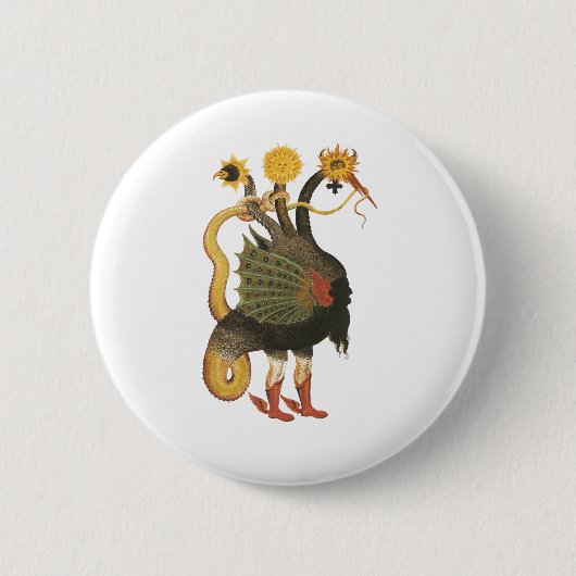 Badge Rond 5 Cm Symbole d'alchimie (Devant)