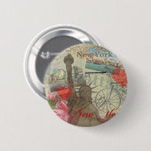 Badge Rond 5 Cm Symbole d'Art de New York (Devant & derrière)