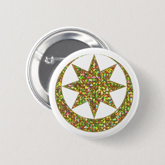 Badge Rond 5 Cm Symbole d'Astarte Ishtar (Devant & derrière)