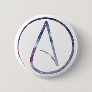 Badge Rond 5 Cm Symbole d'athée de l'espace