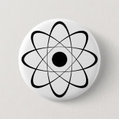 Badge Rond 5 Cm Symbole d'atome stylisé (Devant)