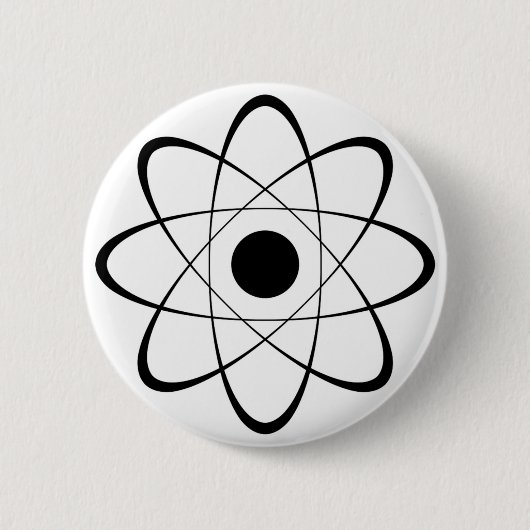 Badge Rond 5 Cm Symbole d'atome stylisé (Devant)