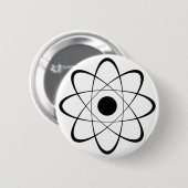 Badge Rond 5 Cm Symbole d'atome stylisé (Devant & derrière)