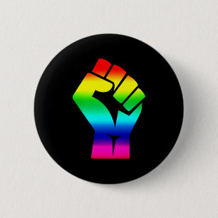 Badge Rond 5 Cm Symbole de Black Lives Matt Antiracisme LGBTQ Arc-