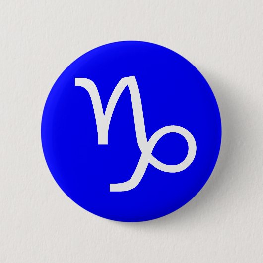 Badge Rond 5 Cm Symbole de Capricorne (Devant)
