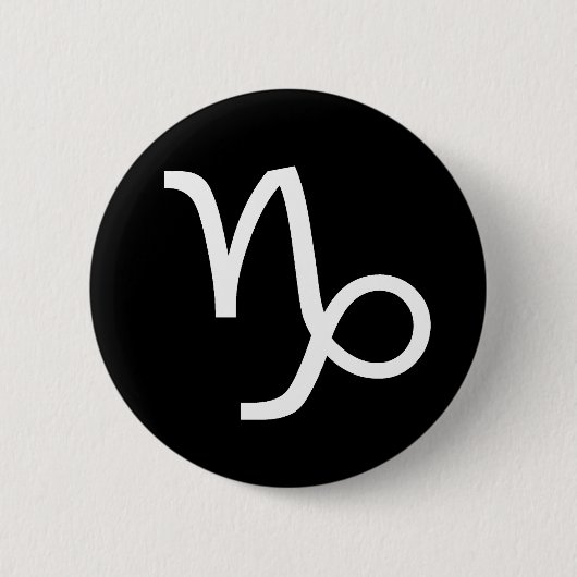Badge Rond 5 Cm Symbole de Capricorne (Devant)