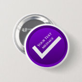Badge Rond 5 Cm Symbole de coche violet (Devant & derrière)