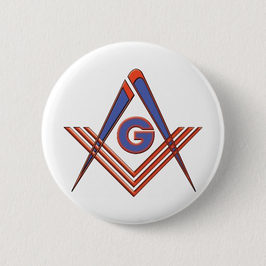 Badge Rond 5 Cm Symbole de franc-maçon (Devant)