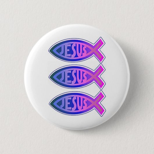 Badge Rond 5 Cm Symbole de Jésus (Devant)
