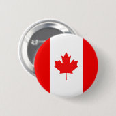 Badge Rond 5 Cm Symbole de la feuille d'érable (Devant & derrière)