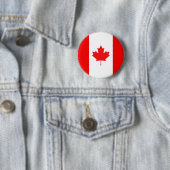 Badge Rond 5 Cm Symbole de la feuille d'érable (En situation)