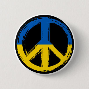 Badge Rond 5 Cm SYMBOLE DE LA PAIX DE L'Ukraine