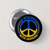 Badge Rond 5 Cm Symbole de la paix en Ukraine (Devant & derrière)