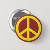 BADGE ROND 5 CM SYMBOLE DE LA PAIX JAUNE (Devant & derrière)