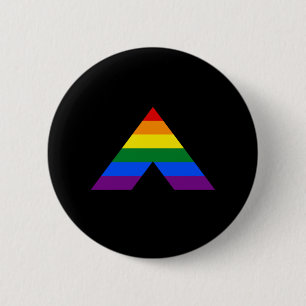 Badge Rond 5 Cm Symbole de la pyramide des allées droits LGBT