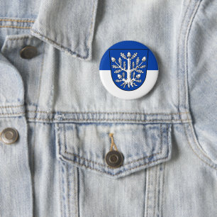 Badge Rond 5 Cm Symbole de la ville de drapeau de Offenbach Main A
