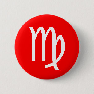Badge Rond 5 Cm Symbole de la Virgo