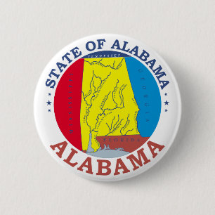 Badge Rond 5 Cm Symbole de l'Alabama