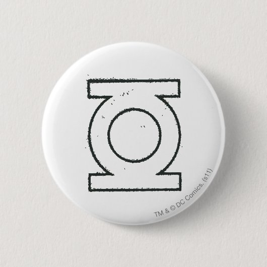 Badge Rond 5 Cm Symbole de lanterne vert BW (Devant)