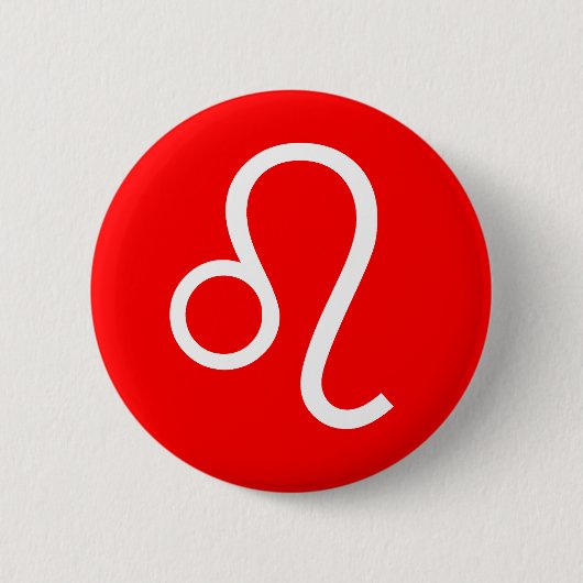 Badge Rond 5 Cm Symbole de Leo (Devant)