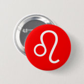 Badge Rond 5 Cm Symbole de Leo (Devant & derrière)