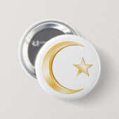 Badge Rond 5 Cm Symbole de l'Islam (Devant & derrière)