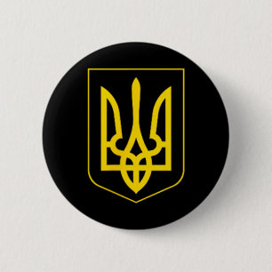 Badge Rond 5 Cm Symbole de l'Ukraine Armée ukrainienne moyenne Emb