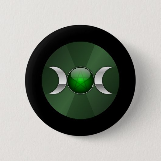 Badge Rond 5 Cm symbole de lune de déesse (Devant)